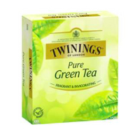 【TWININGS 唐寧茶包】辦公室必備 下午茶首選花草茶系列 -  清香綠茶茶包 100入/盒