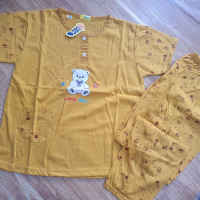 Baju tidur wanita setelan celana panjang babydoll kaos cp dio ukuran standart ld 100cm