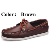 Sebago Men Homme Authentic Docksides Shoes - Premium Leather Moc Toe Lace Up Boat Shoes AC013