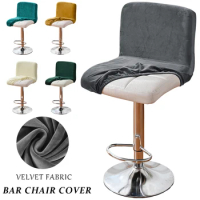 Super Velvet Bar Stool Chair Cover Stretch Low Back Chair Seat Case for Dining Room Hotel Banquet Club Home Decor Stool Covers