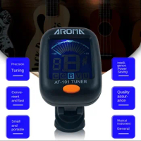 LCD Display Acoustic Guitar Tuner Clip-On Rotatable Digital Guitar Tuner Universal Professional Electric Digital Tuner Bass