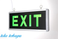 Lampu EXIT LED / Lampu petunjuk darurat Emergency EXIT Lamp 2sisi kaca