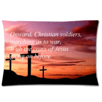 Rectangle Zippered Custom Pillowcase, Christian Bible Verse Two Side Printed Soft Polyester Pillow Case Cover 20"x30"