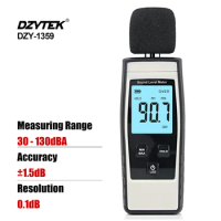 DZYTEK Sound Level Meter Digital Handheld DB Meter Sound Monitor Noise Audio Level Meter 30-130dB Decibels Mini Sound Meter