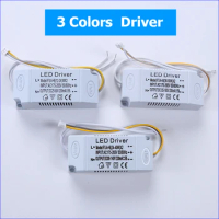 1PCS LED Driver 3 colors Adapter For LED Lighting AC220V Non-Isolating Transformer For LED Ceiling Light Replacement 12W-50W