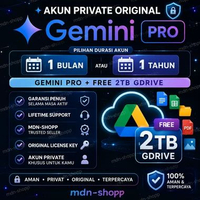 [Bonus Gantungan Kunci] Langganan Gemini AI Pro Original (Akun Private) + Free 2TB Gdrive - 1 Bulan