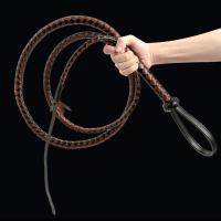 Genuine Cow Leather Horse Whip Bull Whip,240CM Leather Bull Whip Training Tool Equestrian Riding Cro