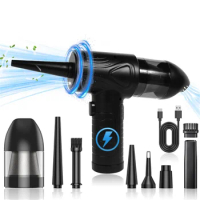 2-In-1 Electric Compressed Air Duster, Cordless Air Duster and Vacuum, Air Duster Blower, 3 Adjustable Speed