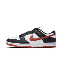 NIKE DUNK LOW RETRO 男休閒鞋-白黑紅-DV0833108