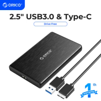 ORICO HDD Case 2.5 SATA to Type-C USB3.1 Hard Drive Enclosure for SSD Disk HDD Box Case Support UASP USB3.0 External Hard Disk