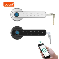 For TUYA APP Remote Control Smart Fingerprint Password Lock Biometric Fingerprint Smart Door Lock Keyless Entry Door Knobs Lock