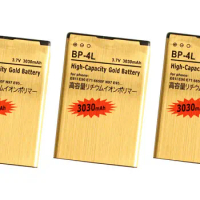 Ciszean 3pcs 3030mAh BP-4L Gold Replacement Battery For Nokia E61i E90 6650/F/T E63 E71/X E72 E73 N97 E95 6790 E52 E55 6760/s