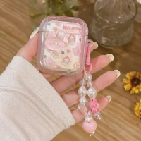 ins pink rabbit flower cartoon silicone soft wireless bluetooth earphone case for apple airpods 3 pro 1 2 charging box cover