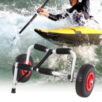 Portable Lightweight Foldable Boat Kayak Carrier Canoe Dolly Tote Trolley Transport Trailer Cart Removable Wheels