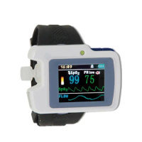 CONTEC RS01 Overnight Pulse Oximeter Sleep Apnea Diagnosis Machine OLED Display Pulse Oximeter Biochemical Analysis System Blue