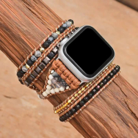 Retro Natural Stone Apple Watch Band BOHO 5 Layers Apple Watch Strap Exclusive Gift forFriend Wholesale&amp;Dropshipping
