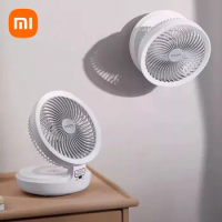 Xiaomi Edon E808 Electric Folding Fan Portable Suspended Desktop Rechargeable Adjustment Wind Speed Touch Control Shaking Head