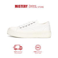 HOT”MISTERY รองเท้าผ้าใบ พื้นบิสกิต รุ่น SORA สีขาว ( MIS-804)
