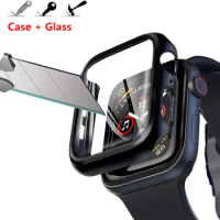 case For Apple Watch serie 6 5 4 3 44/40mm iWatch 42mm 38mm Screen Protector Tempered Glass+cover bumper apple watch Accessories