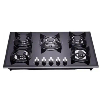 Hot Selling Kitchen Appliance Tempered Glass Built in Gas Stove Price with 5 Burner Gas Hob