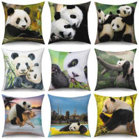 Cute Panda Print Decorative Cushion Cover Home Sofa Bed Pillow