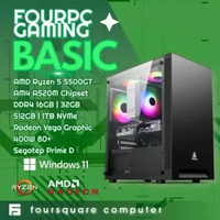 FourPCGaming Basic Rakitan Komputer Office AMD Ryzen 5 5500GT DDR4 16GB | 32GB SSD 512GB | 1TB RAM 3