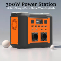 GKFLY Portable Power Station, 300W, 110V, 220V, 230V, Lithium Battery Power Generator, AC, DC for Outdoor House, 80000mAh