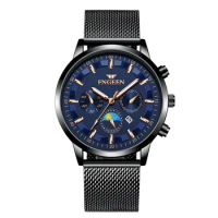 FNGEEN 5123 Herren Uhr Luxus Marke Männer Quarz Edelstahl Armbanduhr Männer Military Wasserdicht Business Wrist Watch
