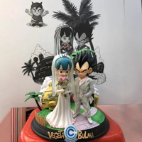 七龍珠 gk結婚 婚禮 貝吉塔和布瑪 特蘭克斯 布爾瑪 手辦