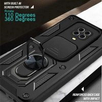 CASE ARMOR TRANSFORMER COMPATIBLE WITH REDMI NOTE 9 PRO CASING SLID+RING HARDCASEE