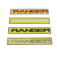 Grille Top Logo Letter Grill RANGER 3D Emblem Original Size ABS Sticker With Glue Chromium Styling For Ford Ranger 2015-2020