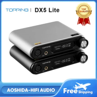 TOPPING DX5 Lite HiRes LDAC Audio DAC Headphone Amplifier Bluetooth ES9068AS*2 DSD512 768KHZ 32Bit XMOS XU216 NFCA Headphone Amp