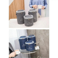 Tas Kotak Bekal Rantang 3 Susun Model Bulat Tas Bekal Lauch Bag - BESAR TERBARU!!