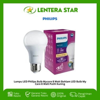 Lampu LED Philips Bulb Mycare 8 Watt Bohlam LED Bulb My Care 8 Watt Putih Kuning Putih