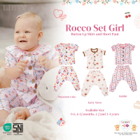 LIBBY Earth Stelan Rocco Set Pendek - Celana Panjang Motif Girl 1 Stel