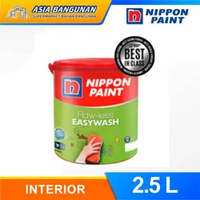 Nippon Paint Easywash Flaw Less 2.5Lt Cat Dinding Tembok Interior Anti Noda Mudah Dibershikan Biru
