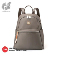 2222 Tas Ransel Wanita Backpack Wanita Remaja Tas Bahan Anti Air Fossil Gray