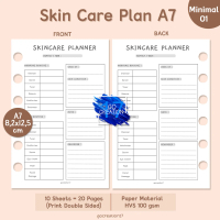 Gocreation17 Kertas Planner Isi Binder Skin Care Plan Simple Minimalis A7