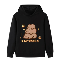 เสื้อฮู้ดเด็ก ดีไซน์ล่าสุดสำหรับฤดูใบไม้ร่วงและฤดูหนาว มี 3 ลาย Kapipara เหมาะสำหรับถนนกลางแจ้ง กีฬา