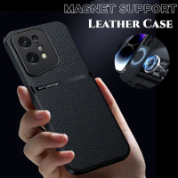 Magnetic Case For OPPO Find X5 X3 NEO X6 Pro ShockProof Matte Leather Silicone Back Cover For Reno 10 8 6 5 Realme 11 Pro Plus