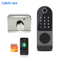Fingerprint Door Lock Waterproof Outdoor Gate Lock Tuya App Wifi Digital Passcode Rfid Card Keyless Front Door Electronic Lock