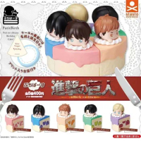 Action Genuine Gashapon Attack On Titan Animaiton Eren Levi Mikasa Cake Dolls Mini Model Gift Toys Kids' Adults Cute Collection