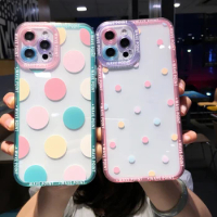 For Xiaomi Poco F4 Case Colorful Cute Wave Poin Clear Xiaomi Poco X4 GT Phone Case POCO F4 GT F3 GT Transparent Shockproof Cover