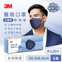 3M 8990C Nexcare 醫用口罩成人立體款-20片盒裝(經典藍)*6盒