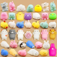 50 PCS Squishies Mochi Toys, Mini Kawaii Squishy Animals Squeeze Stress Relief Toys Easter Basket Stuffers Easter Theme Party Fa