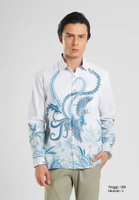 MANZONE - Kemeja Batik Lengan Manzone Shena - White White M