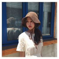 日本設計師款古典優雅蘿莉草帽出游海邊遮陽拉菲草帽女日系遮陽帽1入