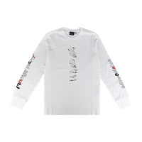 Paul Smith 特殊字體LGOO迷幻青蛙搭兩側文字設計純棉長袖T恤(男款/白x多色)