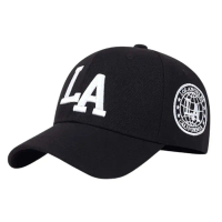 Hamlin Topi Baseball Cap Bordir LA Los Angeles California Style ORIGINAL - Black