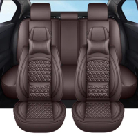 Universal Full Set Leather Car Seat Covers For Mercedes W202 Dodge Caliber Suzuki Vitara Opel Zafira B Kia Soul Auto Accessories